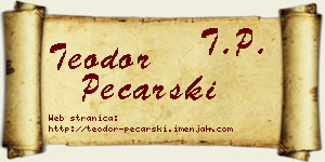 Teodor Pecarski vizit kartica